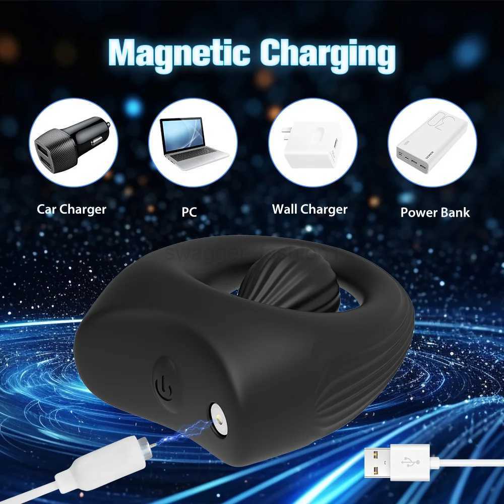 Vibrating Penis Rings Triple Motors Lock Ring Remote Control Vibrator 10 Vibration Modes Enhanced Erection Adult Erotic ToysB240708