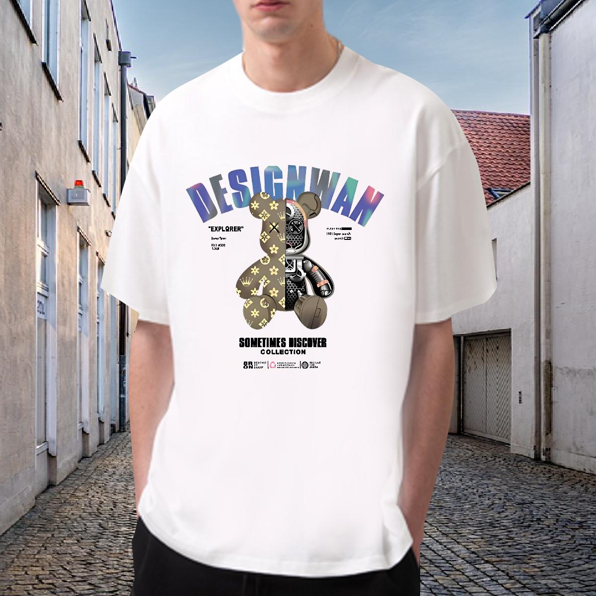 Classic Mens T Shirts Black White Beach Mens Tshirts Breathable Short Sleeve Unisex