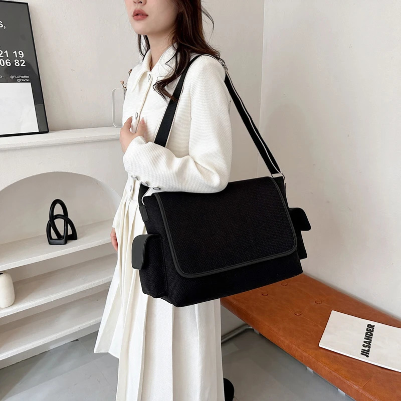 2025 new Women Canvas Large Capacity Casual Shoulder Bags Tote Bag Messenger Handbags 240702