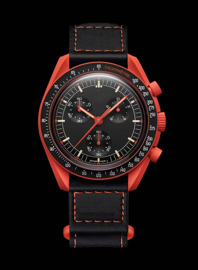 2024 NEW 6 Pin logo Functional new Volcanic Lava Desert Northern Lights Men's and women's Watches Quartz watch High quality ceramic color panel luminous watch