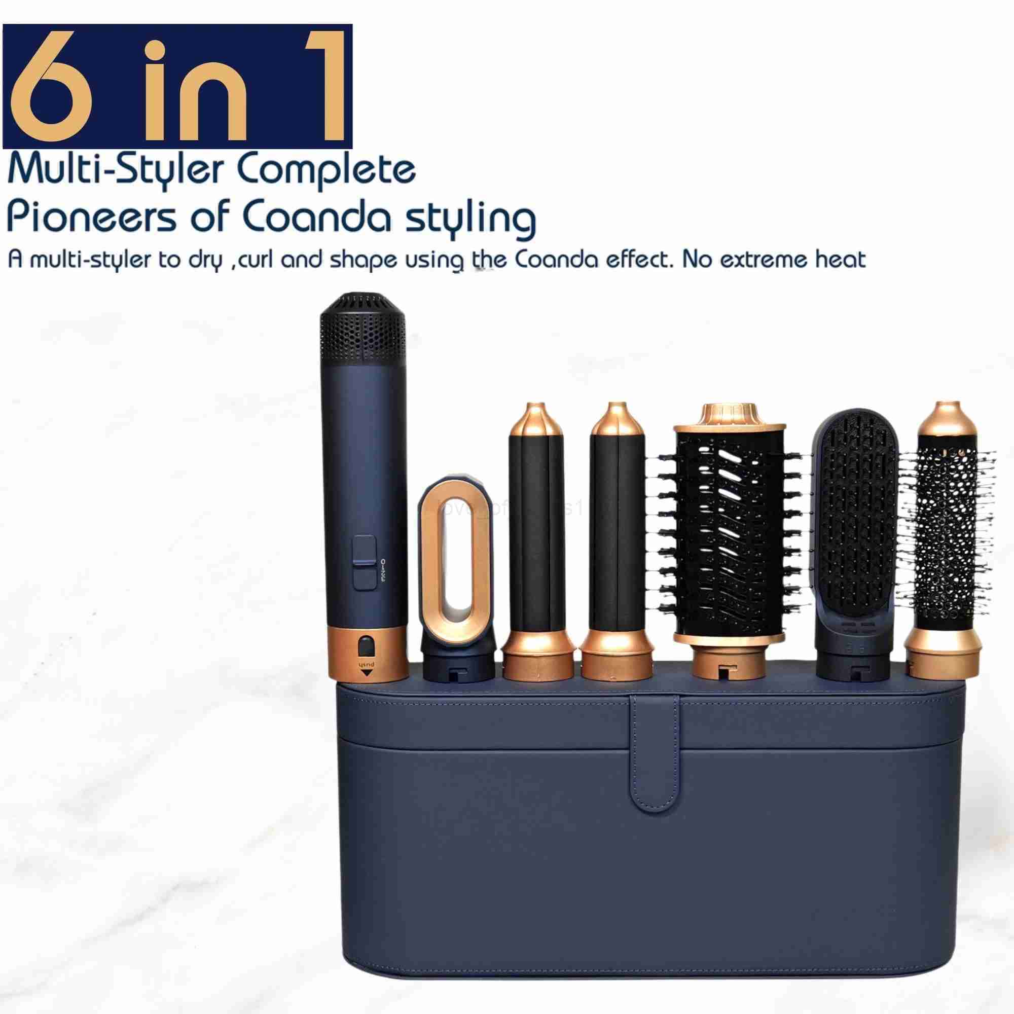 6 in 1 Hair Dryer With Electric Curling Iron Hair Curler Dryers Curling Rollers Hair Curler With Dryer And Straightening BrushM240708