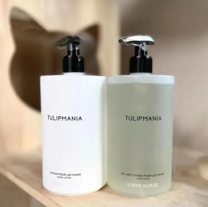 Rose TULIPMANIA VETYVER Hand Wash 450ml 2-in-1 Set Gel Nettoyant Pour Les Mains Hand Sanitizer Liquid Soap 15.2fl.oz Hand Cream