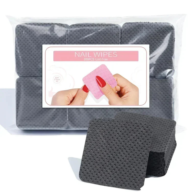 100-300 unlined nail wipes nail polish removal pad adsorption soft nail cleaning wet towel cotton bed sheet removal process tool 240705