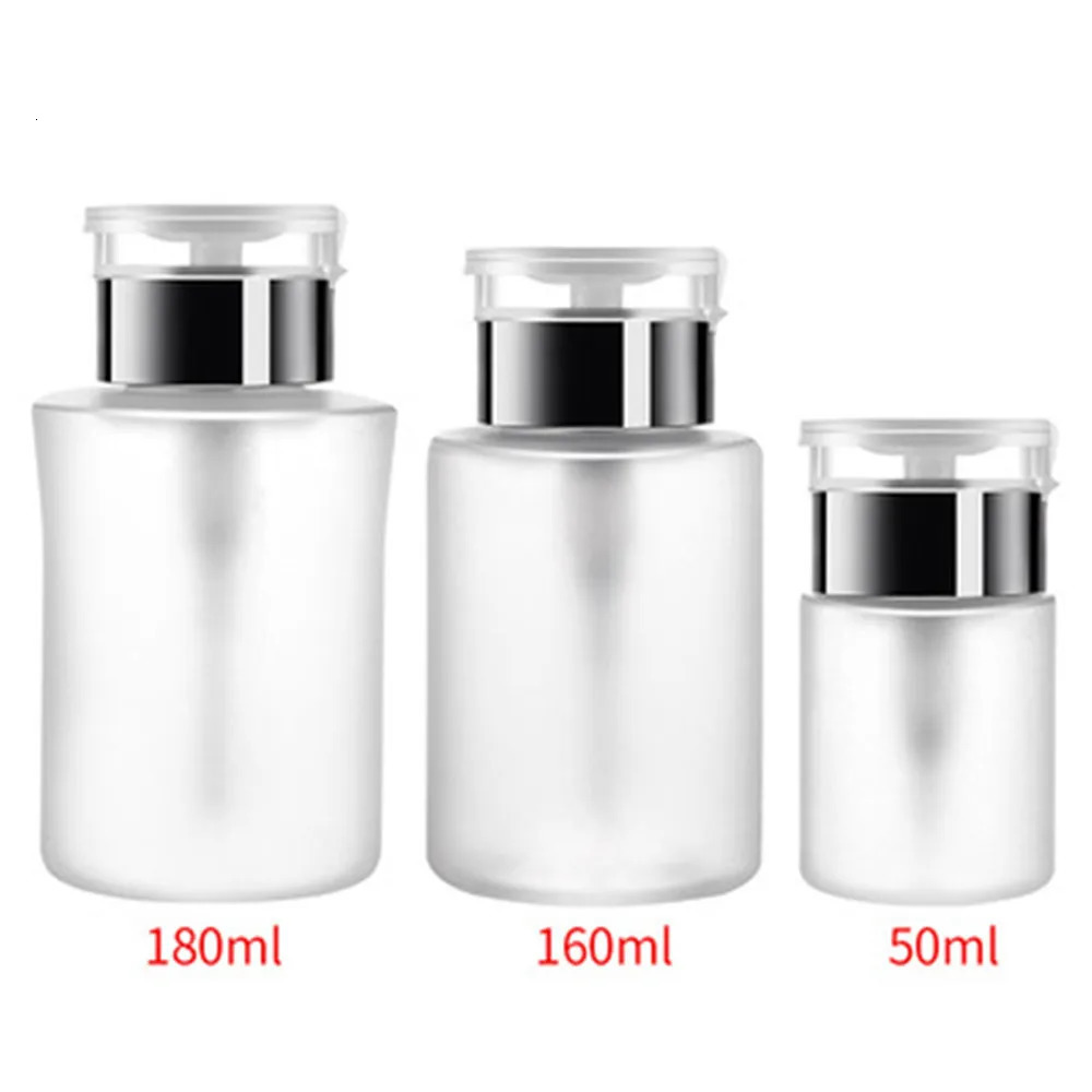 50/250ml compressed nail bottle pump dispenser plastic polishing portable liquid makeup r with lock cleaning machine tool 240705