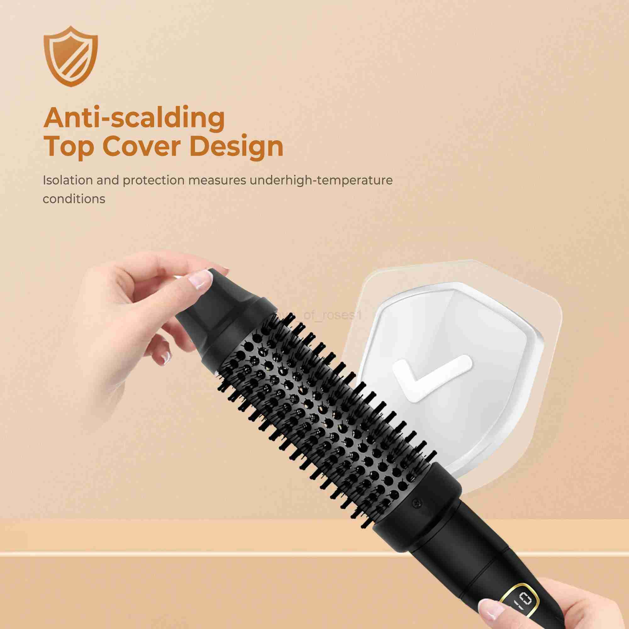 Curling Iron Wand Set Thermal Brush 3 in 1 Hair Curling Wands Interchangeable Ceramic Hair Curler Heated Brush Styling ToolsM240708