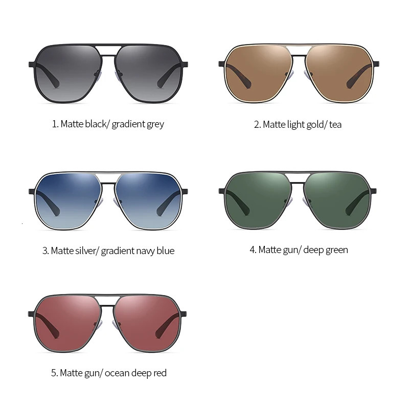 Men Polarized Sunglasses Women Pilot Sun Glasses TR Square Eyeglasses Frames UV400 Driving Fishing Shade Swim Beach Eyewear 240705