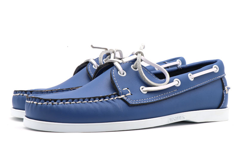 Men Homme Docides - Premium Leather Moc Toe Lace Up Boat Shoes 099A 240614