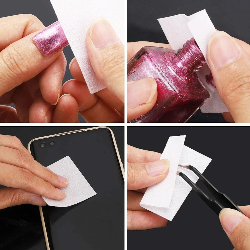 100/200/300Pcs nail towel cotton pad gel nail polish acrylic r cotton free nail towel 240705