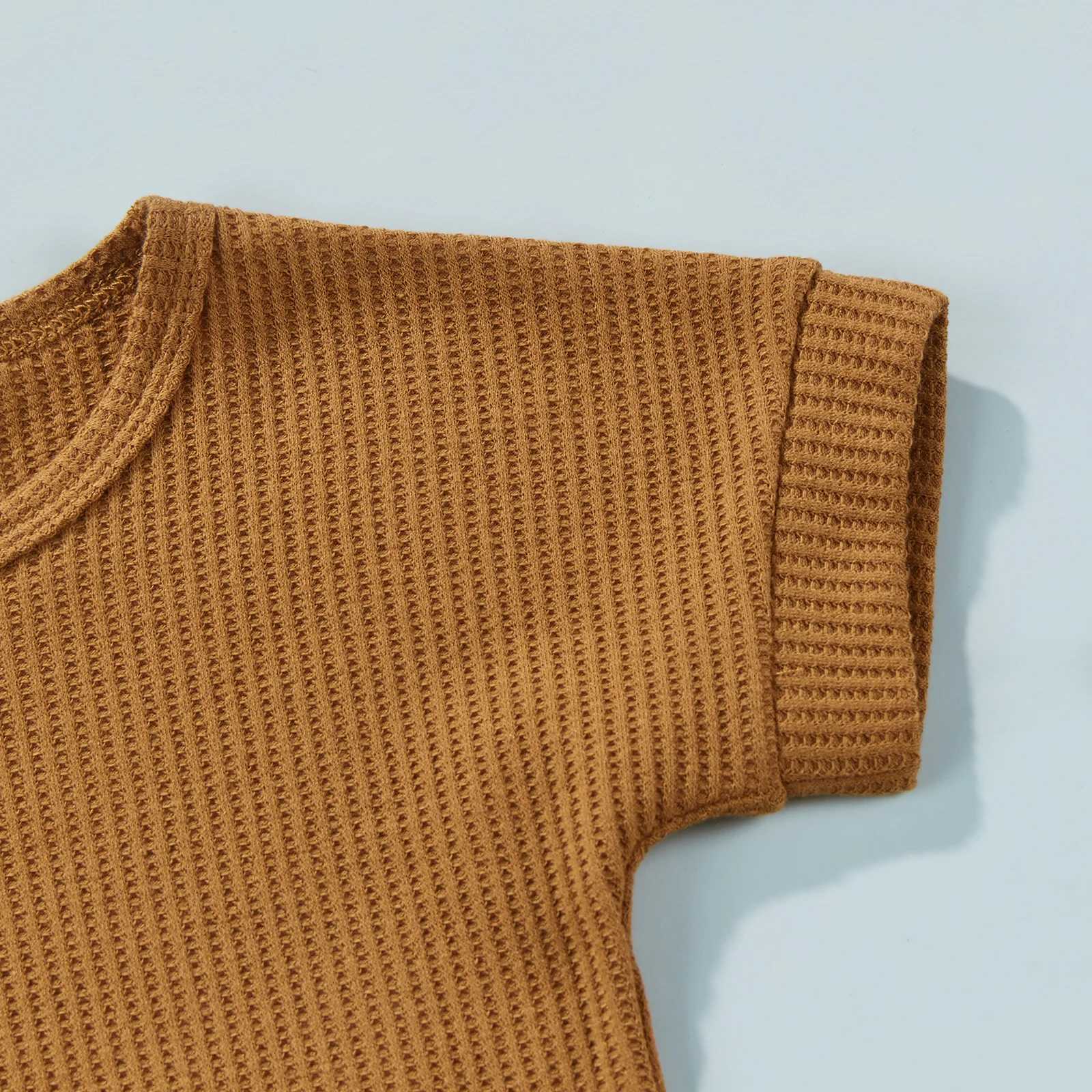 Clothing Sets 2021-12-01 Lioraitiin 0-4Years Toddler Kids Girl Solid Color Round Neck Short Sleeve T-Shirt+ Shorts with Pockets R240708