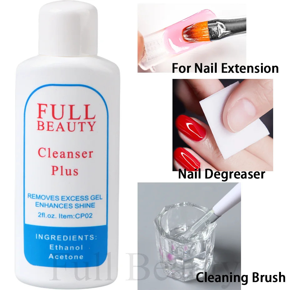 Nail cleaner extended glue false nail removal tool reduced liquid UV gel polishing super brush clean the adhesive layer of false nails 240705