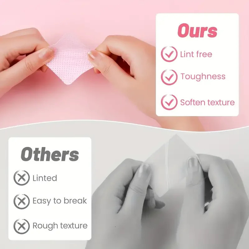 300/450/600pcs cotton pad handle nail polish removal pad nail cleaning simple removal suitable for female nail salon 240705
