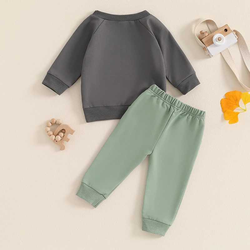 Clothing Sets Casual New Baby Boys Long Sleeve Outfits Clothes Fashion Striped Patchwork Sweatshirt Elastic Pants Suit for Baby Fall Clothing