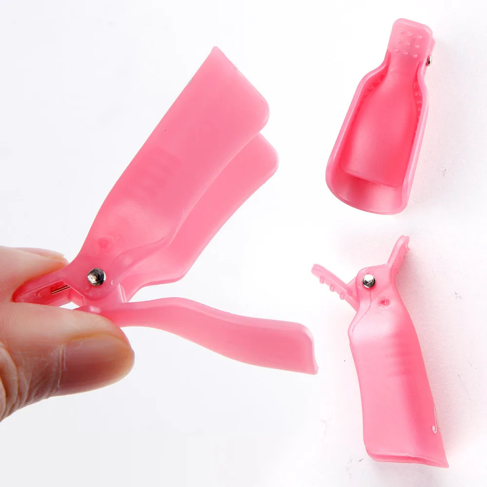 10 pieces of nail art cap clip plastic UV gel polishing removal package tool finger nail polish removal tool nail polish removal tool 240705