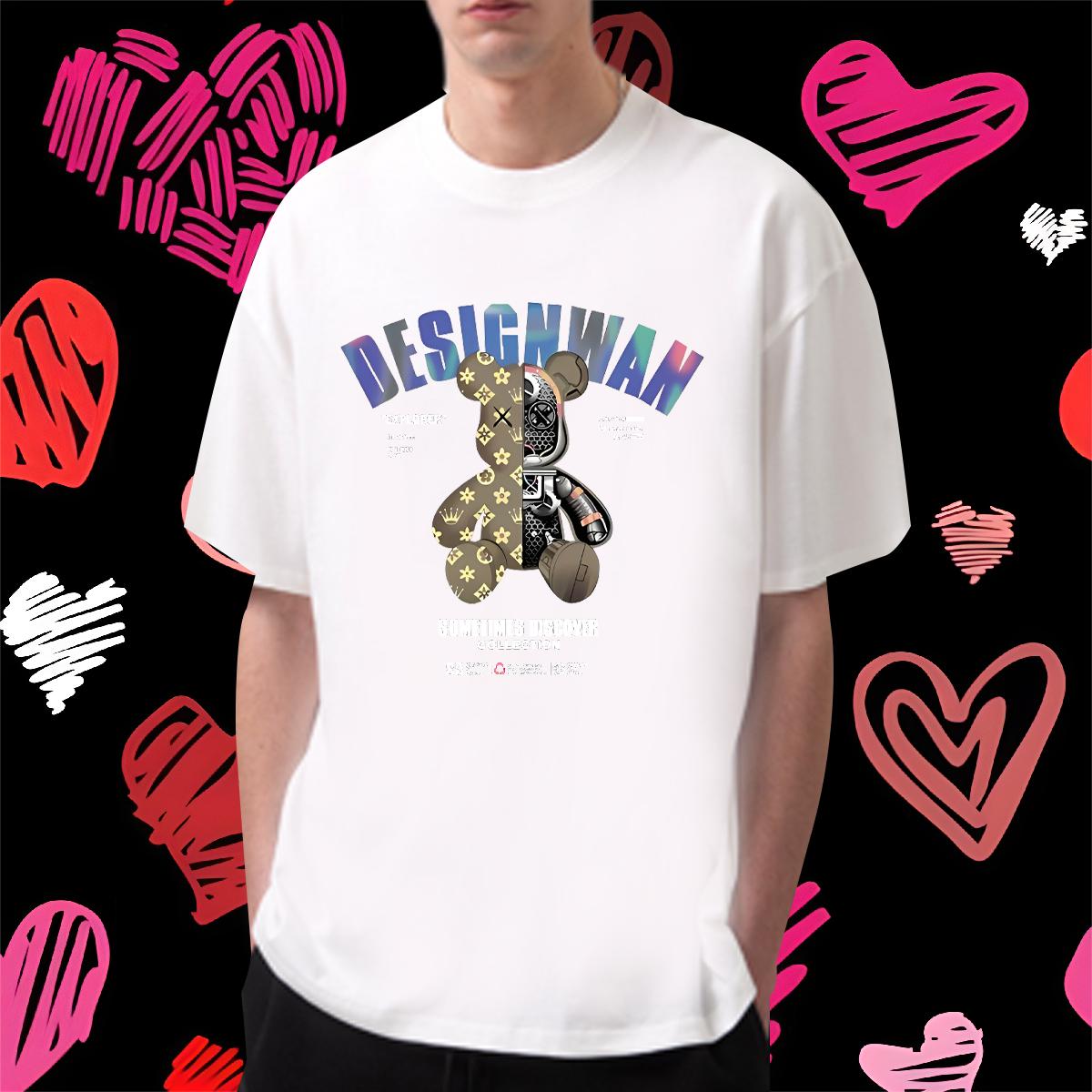 2024 Summer T shirt Custom Printing Men Clothes T-Shirt Hip Hop Crew Neck Cotton Brand Polos