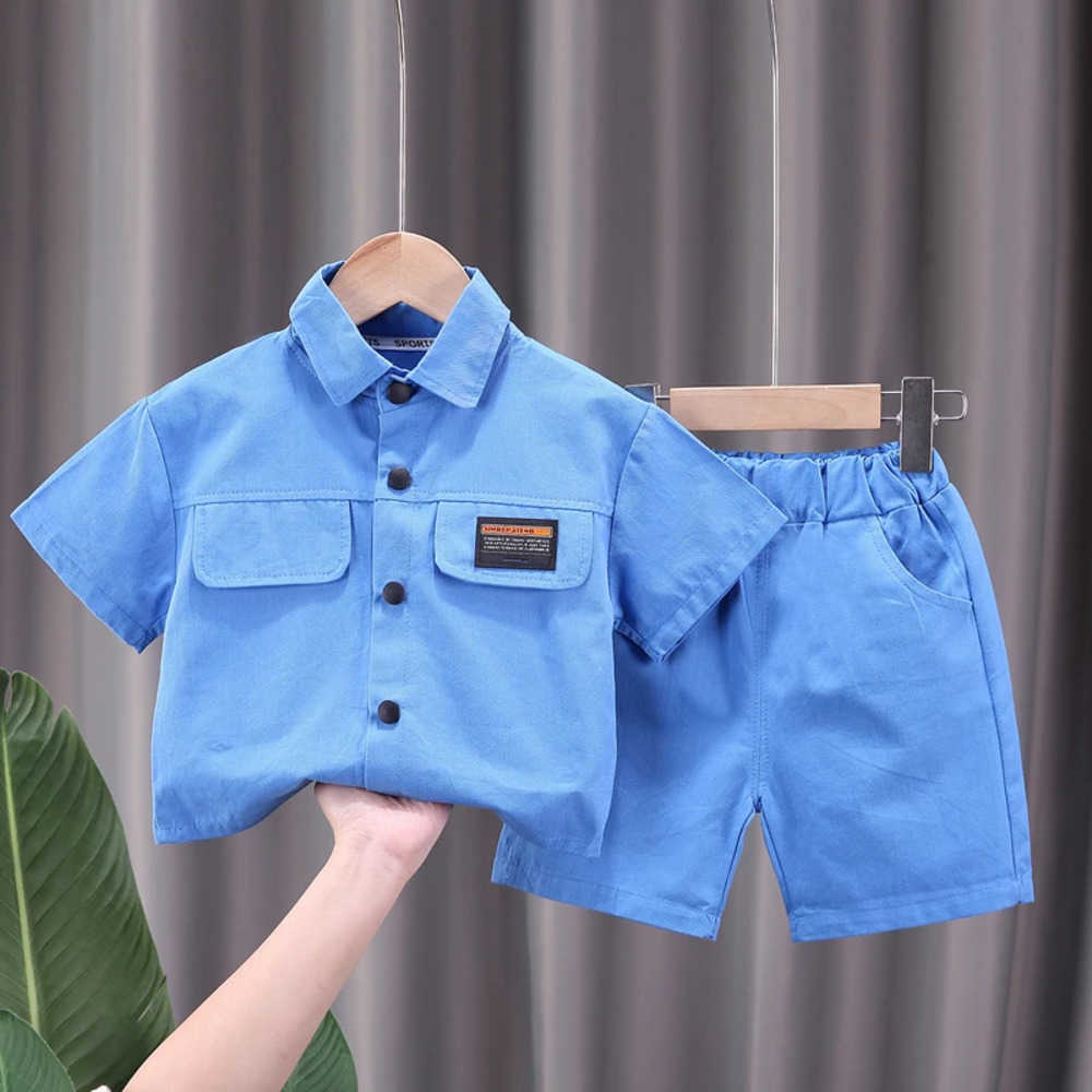 Clothing Sets Children Boys Shirt Shorts 2Pcs/Sets New Summer Baby Clothes Suit Infant Outfits Toddler Casual Cotton Costume Kids Tracksuits 2XH1
