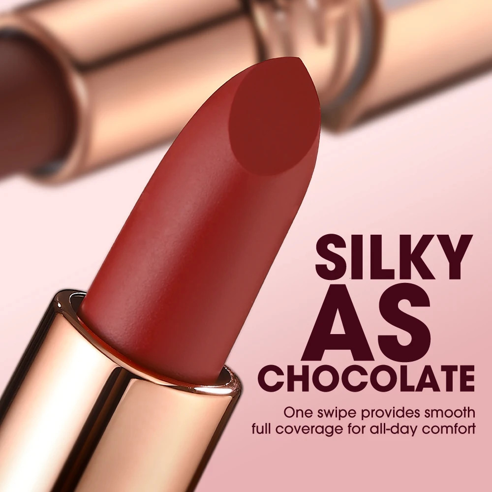 O. Two. O Matte lipstick Lasting Waterproof lipstick Stain Free Classic High Color Velvet Finish Lip Makeup 240705