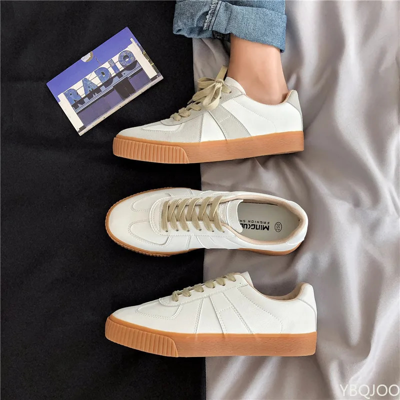 Mens Casual Shoes Vintage GAT German Training Shoes Man Sports Shoes Lace-up Genuine Leather Sneakers Male Skateboard Shoes 240708