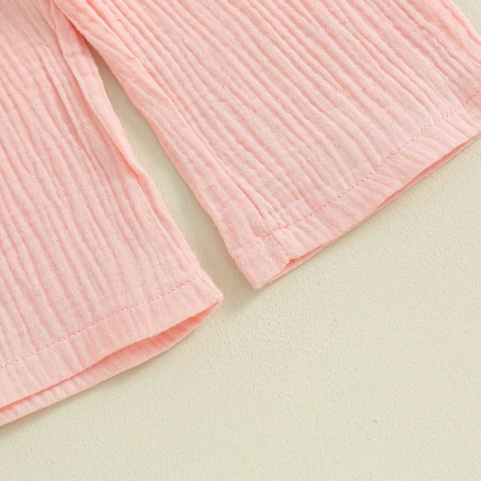 Clothing Sets Pudcoco Toddler Baby Girls 2 Piece Outfits Solid Color Sleeveless Camisole and Elastic Pants Set Baby Summer Clothes 6M-3T R240708