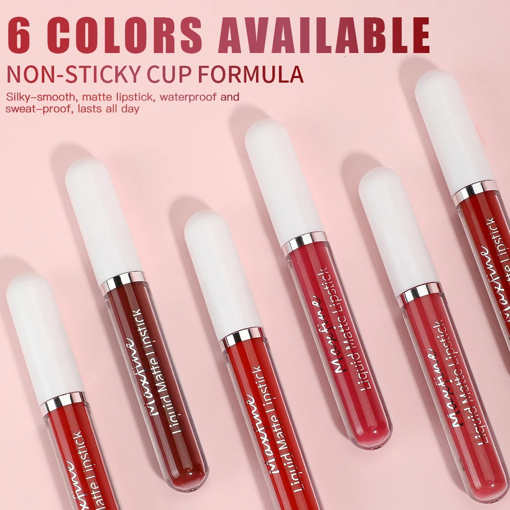 Matte liquid lipstick waterproof sexy velvet lipstick gloss lasting lipstick 240705