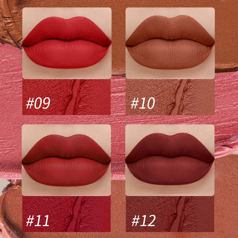 Maxfine 12 color double head matt lipstick waterproof lasting 2 in 1 soft lipstick fashionable liquid lipstick 10.5ml 240705