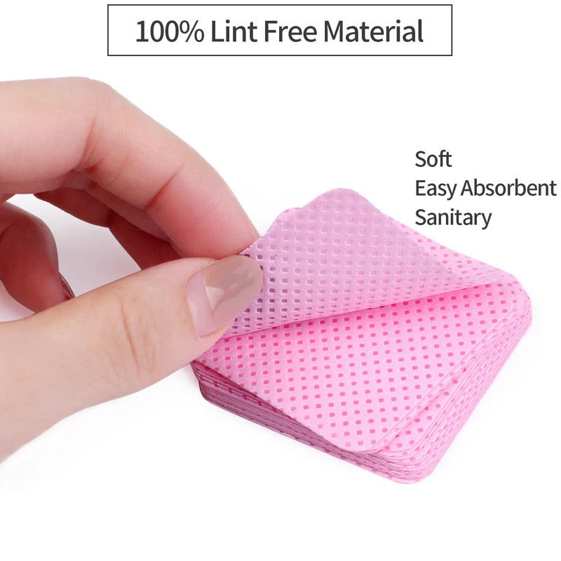 540Pcs/bag non-woven fabric nail polish r napkin color cotton wet towel paper pad UV gel dust r 240705
