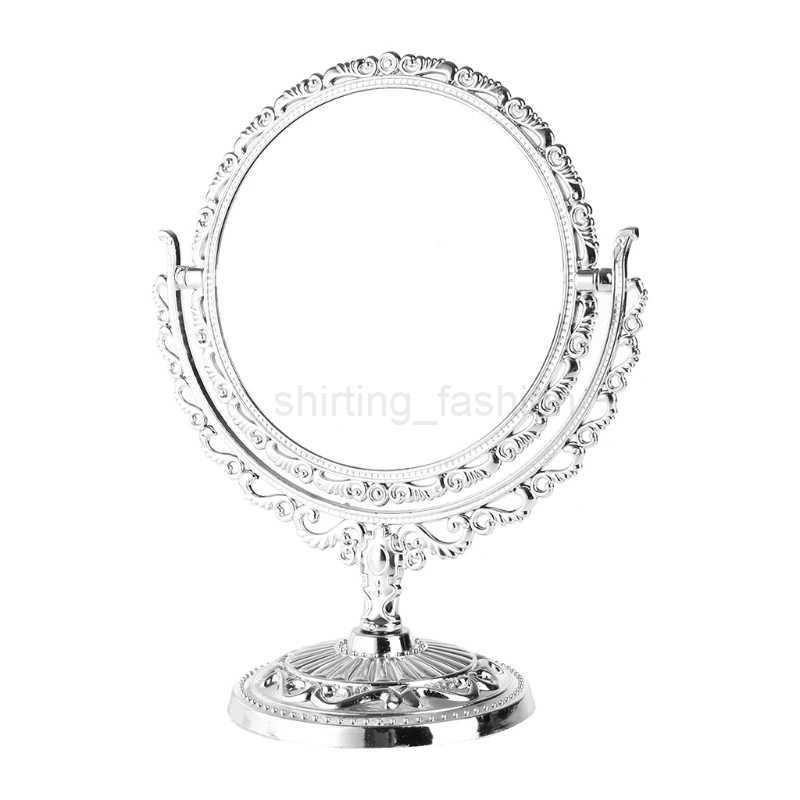 2 Sides Makeup Mirror Stand Table Cosmetic Mirror Plastic Dresser Mirrors ToolsCL240708
