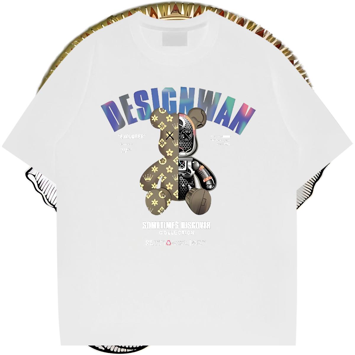 Popular Men Tees Short Sleeve Cotton O-Neck Sport Men T Shirts Cartoon Print Customized Tshirts