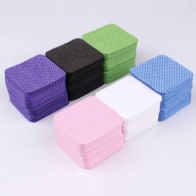 540Pcs/bag non-woven fabric nail polish r napkin color cotton wet towel paper pad UV gel dust r 240705