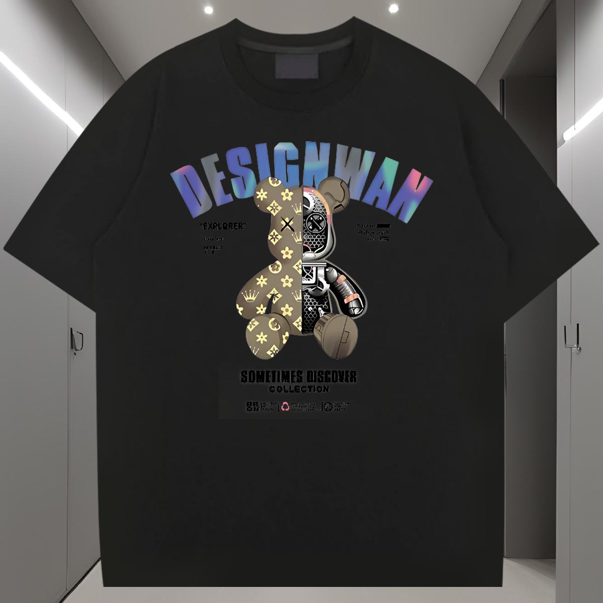 Designer Man T Shirts Summer Casual Breathable Short Sleeve Men Tops Tees 2024 Designer Black White Polos