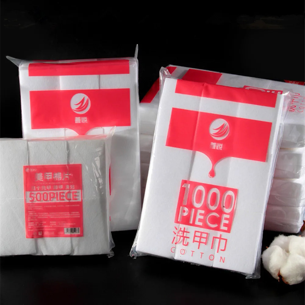 nail towel 100% cotton pad lint free gel nail polish removing cotton pad handle wet towel nail art cleaning tool 240705