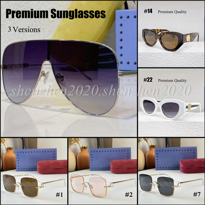 Premium Fashion Summer Sunglasses with Metal Half Frame Glasses for Women or Men with Box