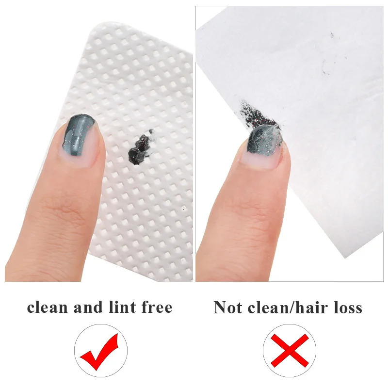 Non woven fabric nail polish removing cotton wet towel UV gel tip r cleaning paper pad nail polish art cleaning treatment tool 240705