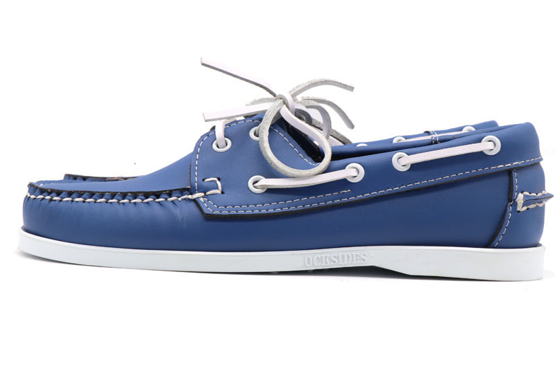 Men Homme Docides - Premium Leather Moc Toe Lace Up Boat Shoes 099A 240614