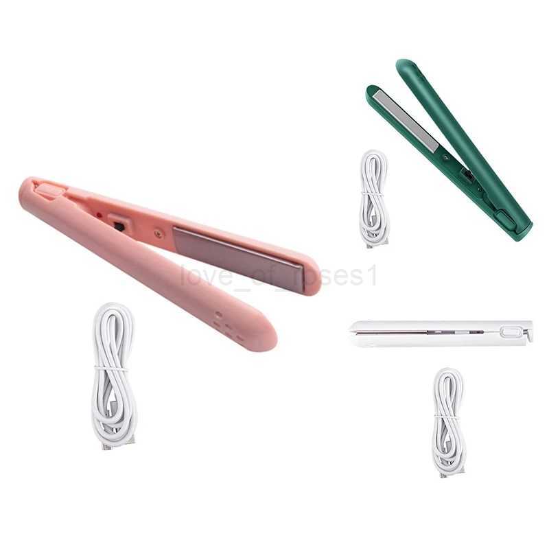 2 In 1 Dual-Purpose Hair Curler Mini Hair Straightener Travel Curling IronPortable Mini USB Hair CurlerZ240704