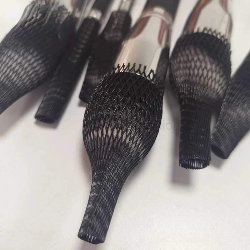 50PCS Makeup Brushes Mesh Protectors Cover Beauty Elastic Mesh Protective Net Makeup Cosmetic Tool Kits Brush Net Pen CoverCL240708