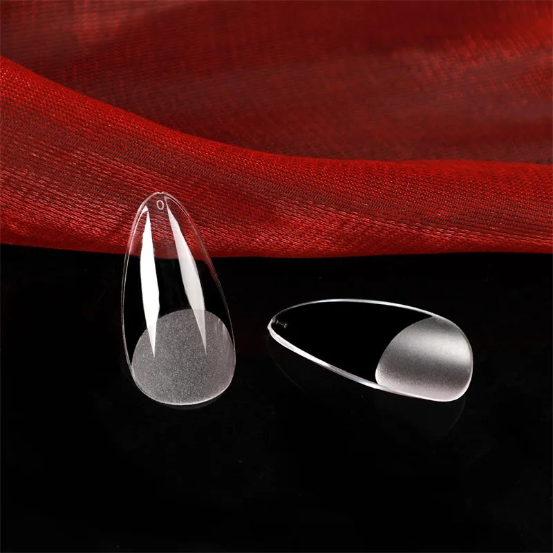120 pieces of short almond oval false nail tip extension system engraving full cover nail gel French ballet dancer capsule pressing tip 240705