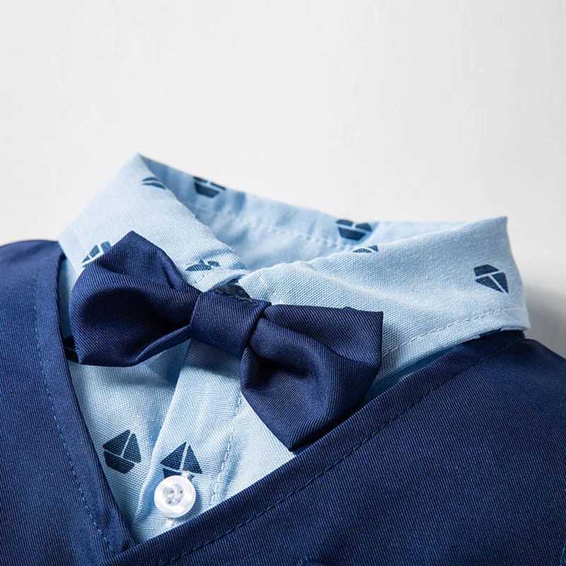 Clothing Sets Pudcoco Kids Baby Boys 3Pcs Gentleman Outfits Long Sleeve Sailboat Print Shirt + Pants + Vest Set Infant Clothes 9M-5T R240708