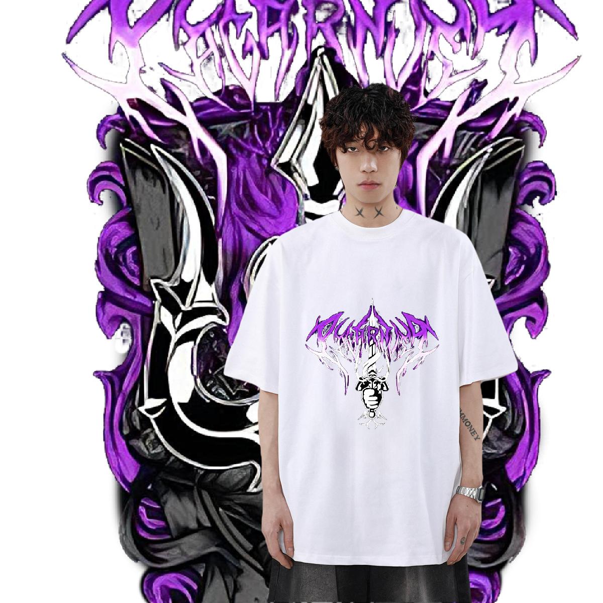 Comfortable Men T Shirts Anime Printing Street 180g Cotton Men Clothes T-Shirt 2024 New Oversized S-3XL Top Tees