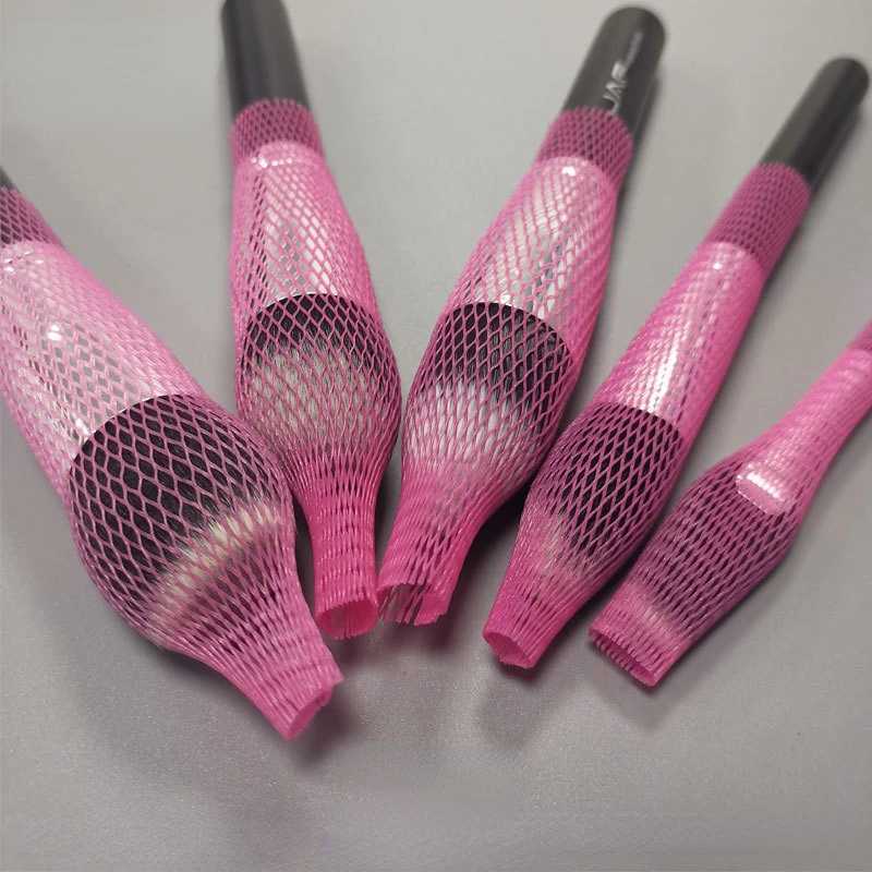 50PCS Makeup Brushes Mesh Protectors Cover Beauty Elastic Mesh Protective Net Makeup Cosmetic Tool Kits Brush Net Pen CoverCL240708