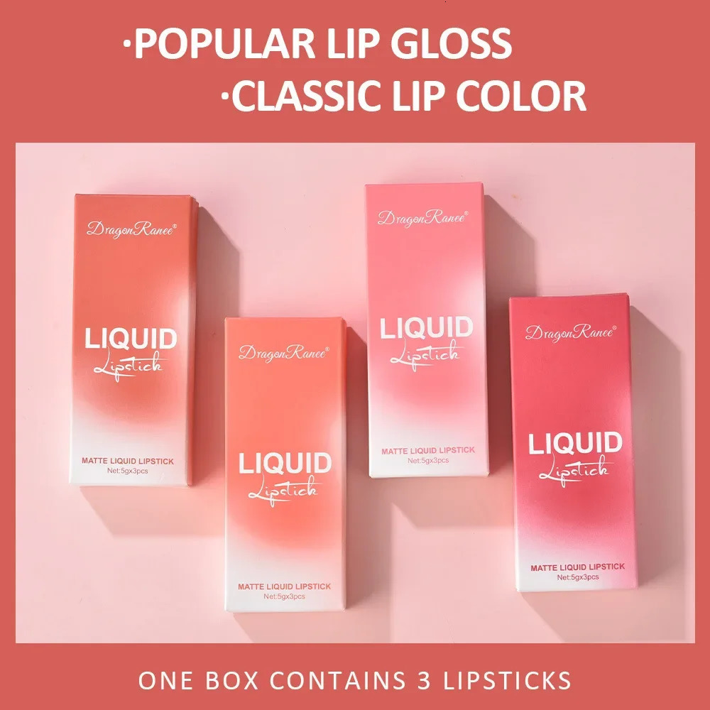 Korean lipstick set free delivery makeup suitable for womens beauty cosmetics matte lipstick waterproof durable 240705