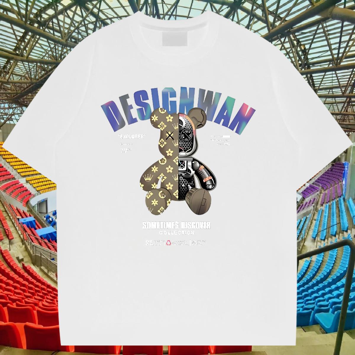 Custom Man T Shirts Anime Men Tops Tees High Street Hip Hop Crew Neck Cotton Loose Clothings