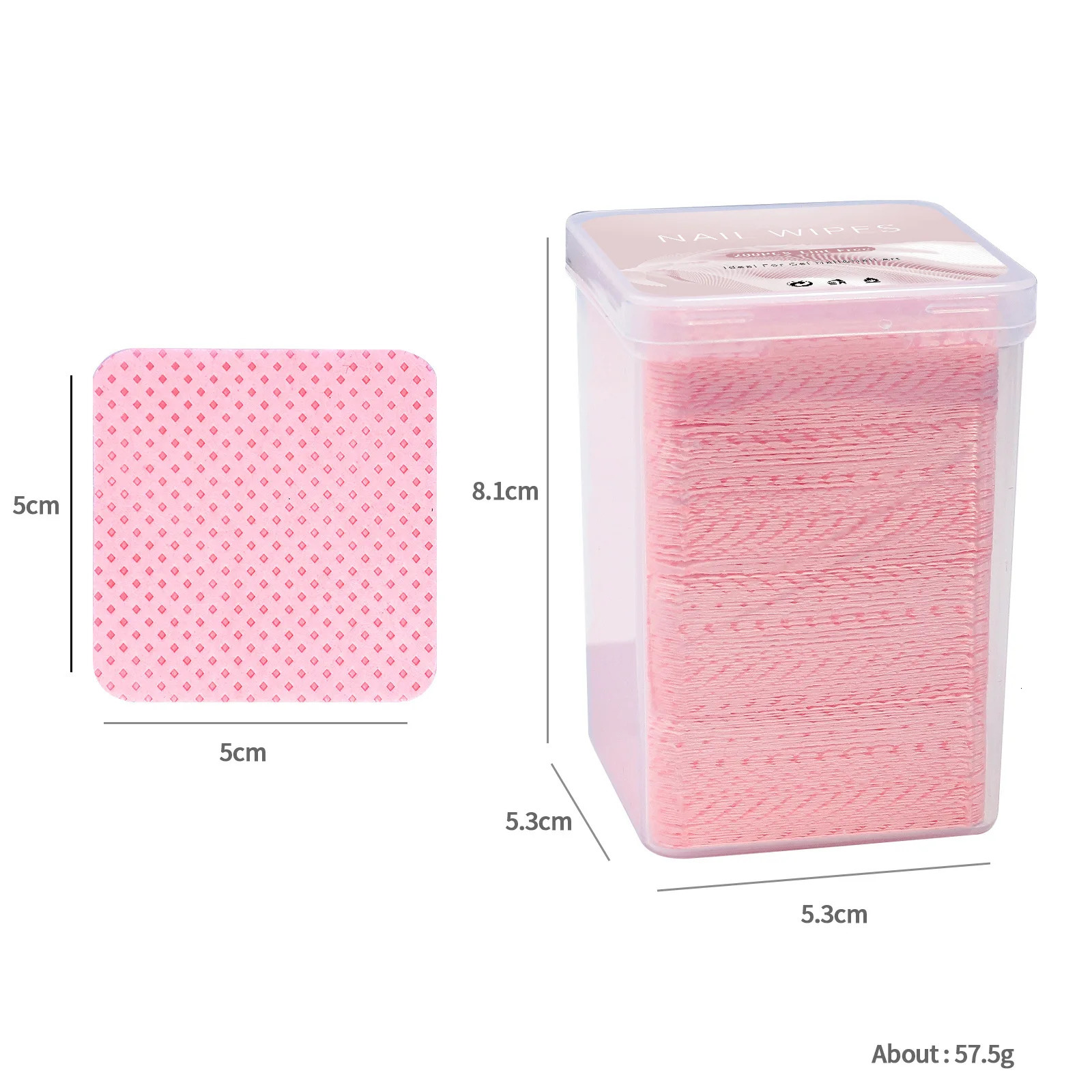 200pcs/box of lint free nail polish removing gel pink/purple adhesive wet towel eyelash glue cleaning cotton pad nail wet towel makeup tool 240705