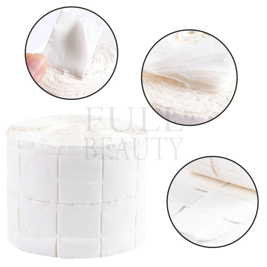 300/500pcs nail polish removal gel nail polish r lint free soap wiping cotton for nail art cleaning tool NT918 240705