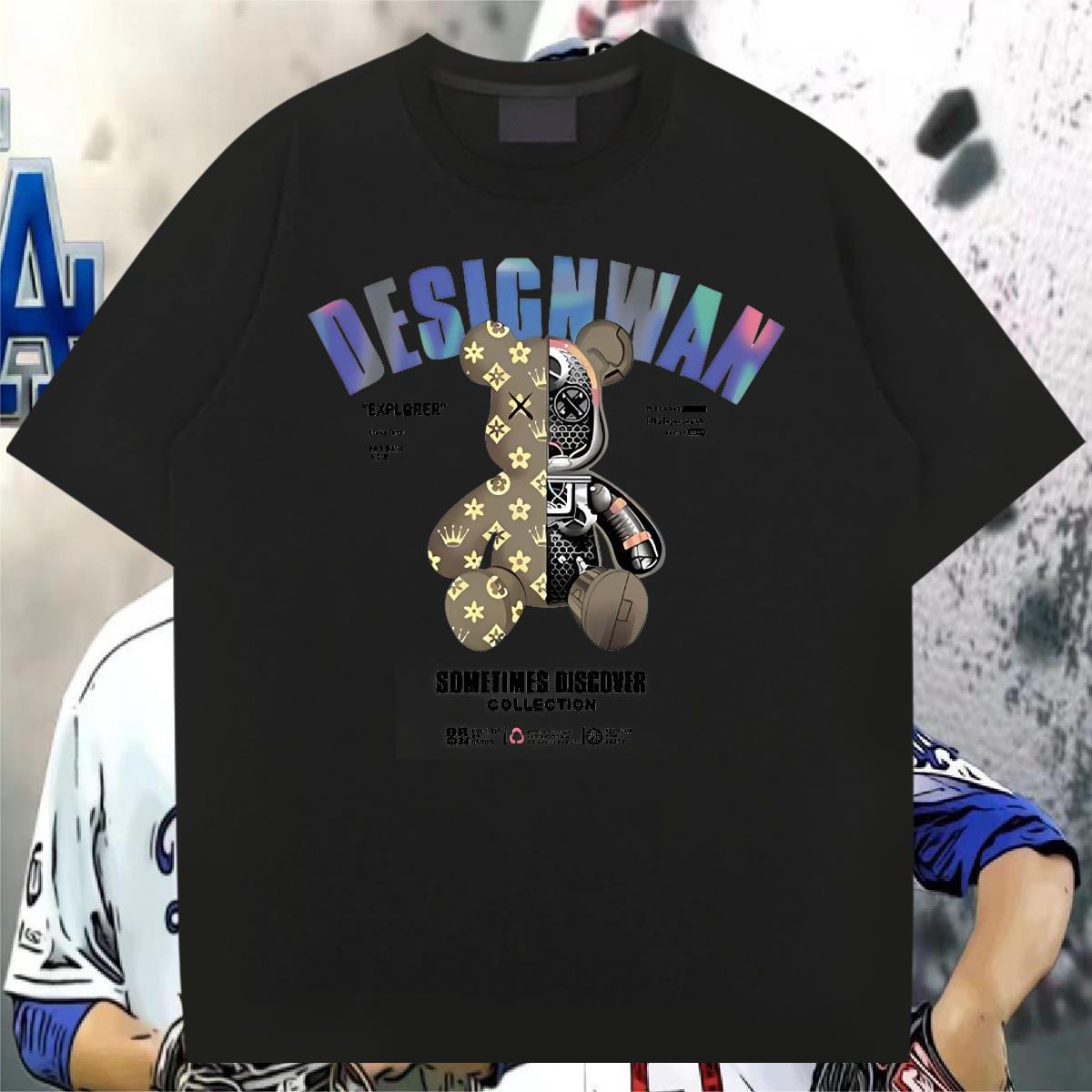 Designer T-Shirts for Men Floral Print Men Tees Street wear Hip Hop Cotton O Neck Short Sleeves Classic Clothings