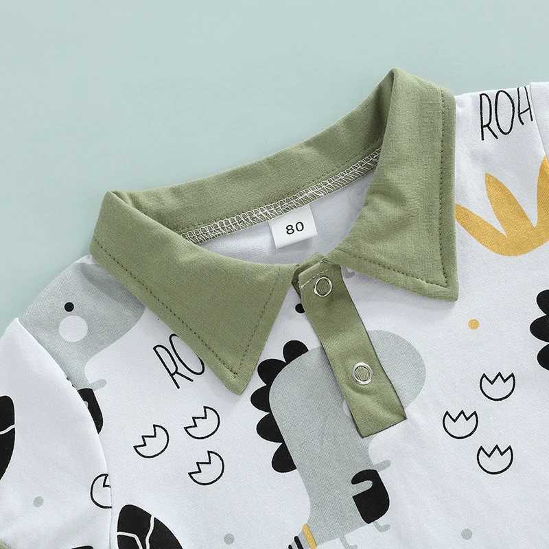 Clothing Sets 2022-03-12 6M-4T Lioraitiin Summer Toddler Kids Boys Casual Suit Cartoon Printed Short Sleeve Tops+Short Pants Clothes Set R240708