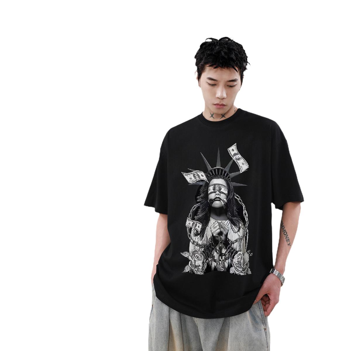 White Classic Casual Plus Size Sport Couple T-Shirts: Breathable Cotton Crew Neck Cool