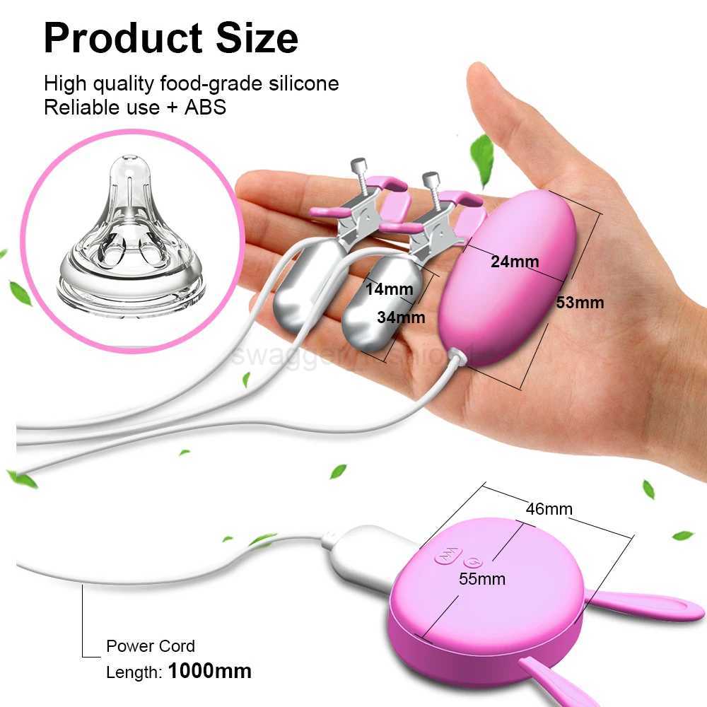 Nipple Clamps Vibrating Breast Clips Nipple Stimulator Wired Vibrators sexes Toys for Women Couples FunB240708