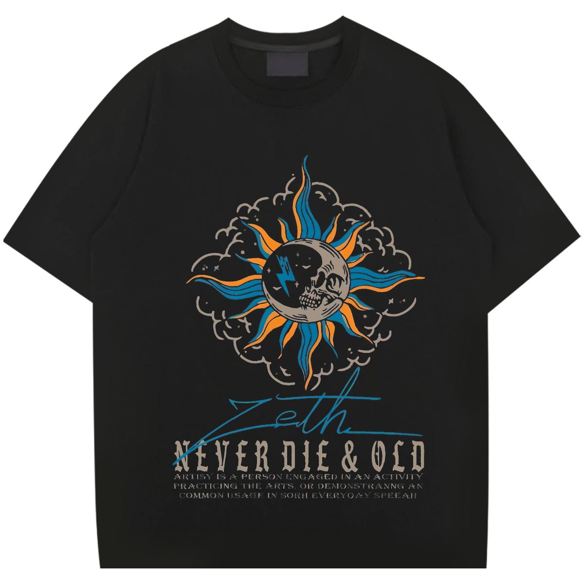 2024 T Shirts Men DIY Printed Casual Daily Wear Men Tees Crew Neck Cotton Brand