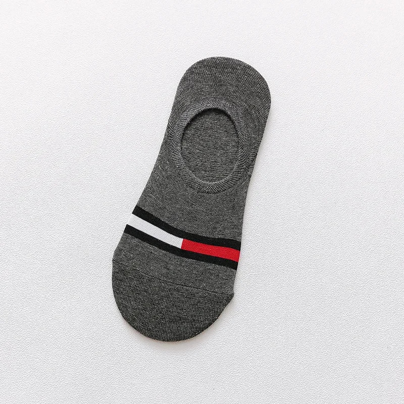 5 Pairs/5 Colors Spring Summer Love Bear Cotton Men Women Thin Breathable Leisure Boat Socks Silicone Invisible Ankle 240703