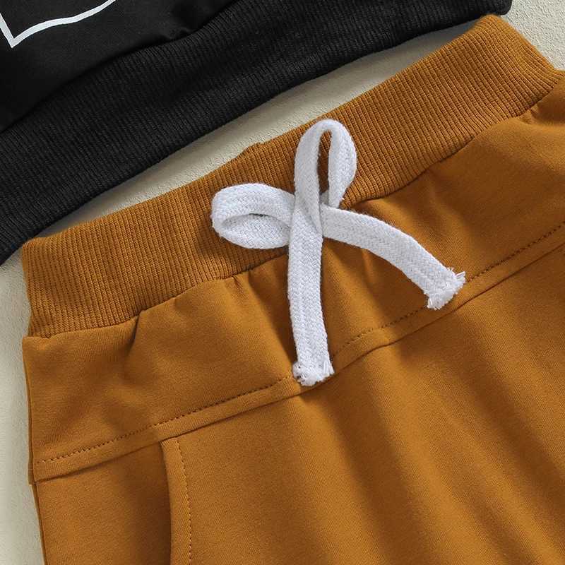 Clothing Sets Baby Boys Autumn Pants Sets Long Sleeve Letter Print Pullover Sweatshirts and Sweatpants Toddler Clothes 2024 New R240708